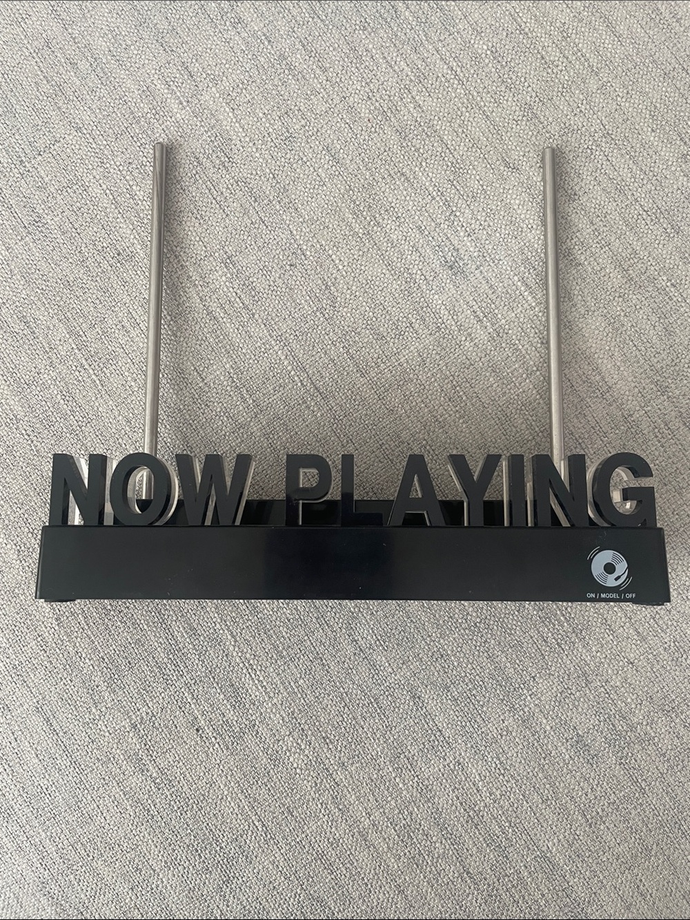 NOW PLAYING Vinyl Record LED Display Sign - Black